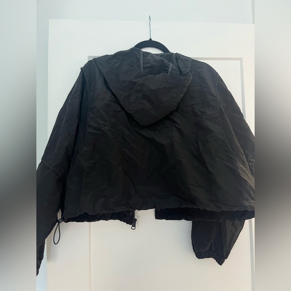 Zara Cropped Packable Black Rain Jacket Size Medium - Picture 16 of 16